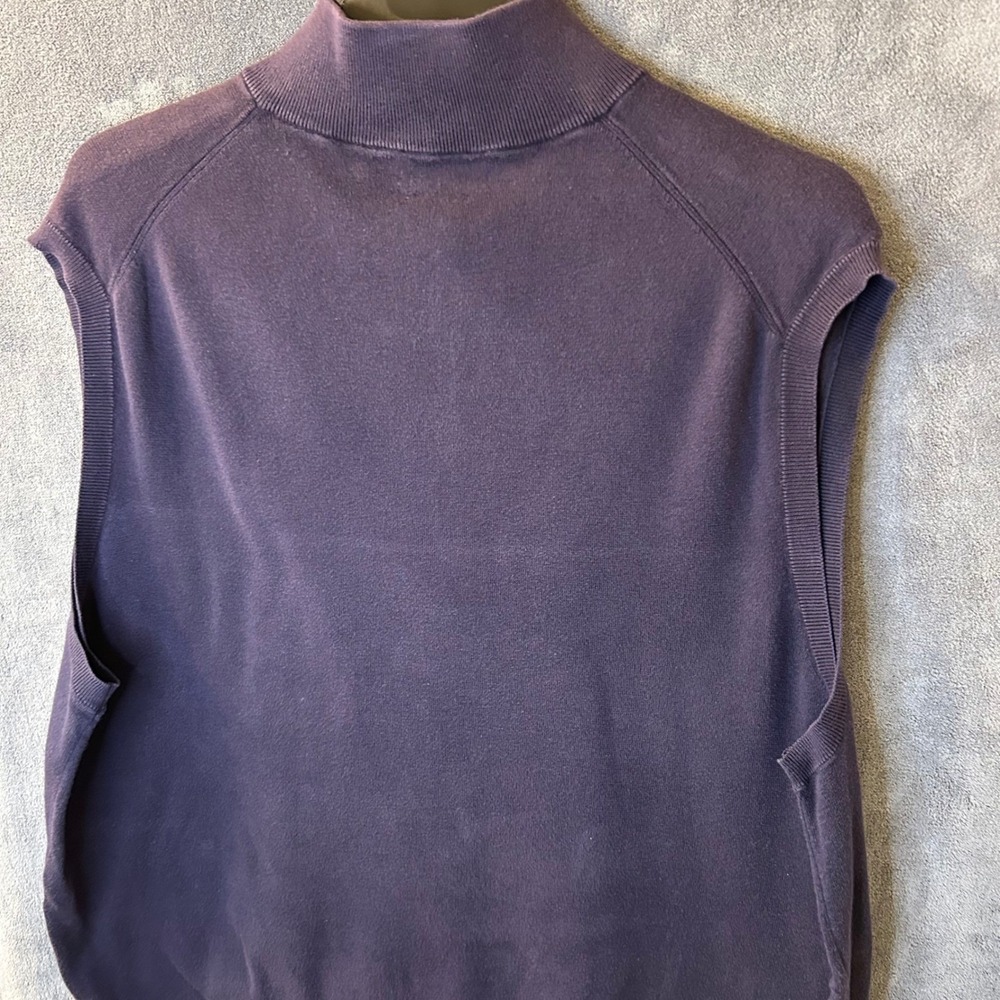 Polo Ralph Lauren Mens 2XL Pima Cotton Quarter Zip Sweater Vest Orange Pony - Picture 7 of 10